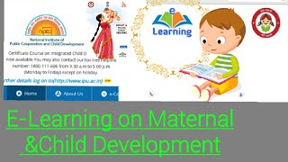 Free Elearning Courses ICDSOnline education Child development [upl. by Godfry441]