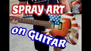 SPARY ART ON GUITAR SPRAY PAINT ART by Eden スプレーペイントアートエデン [upl. by Brade752]