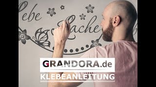 Grandorade Anleitung zum Wandtattoo anbringen [upl. by Barcus776]