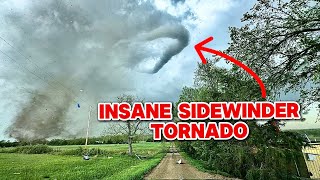 Inside a RARE SIDEWINDER TORNADO in Westmoreland Kansas [upl. by Rasla]