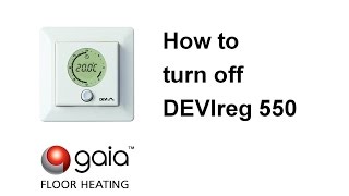 How to turn off DEVIreg 550 [upl. by Aleras]