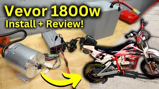 How to Install Vevor 1800w Kit on Your Razor Dirt Bike [upl. by Kcirdnekel]