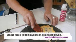 How to decoupage a placemat [upl. by Reeve666]