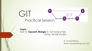 GIT QuickStart  10 Squash Merge in GIT using VisualStudio [upl. by Meggi]