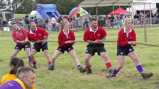 Scottish national mixed Tug of War competition at 2019 Fettercairn Show in Aberdeenshire Scotland [upl. by Nerty468]