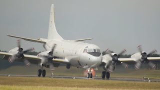 Lockheed P3C Orion German NAVY arrival at RIAT 2015 AirShow 6006 [upl. by Cirde37]