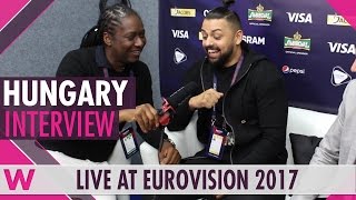 Joci Pápai Hungary interview  Eurovision 2017  wiwibloggs [upl. by Fawcette]