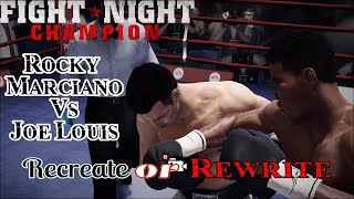 Recreate or Rewrite  Rocky Marciano vs Joe Louis Fight Night ChampionHall of Fame [upl. by Zampardi]