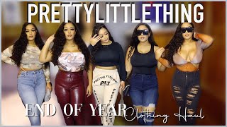 PRETTYLITTLETHING HAUL  END OF YEAR CLOTHING HAUL  CAYLA GAMBRELLE [upl. by Zollie38]