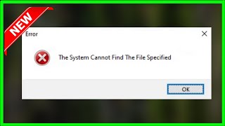 The System Cannot Find The File Specified  2023  Fix [upl. by Orella]