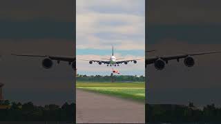 Biggest Airplane in the World landing on a heavy wind [upl. by Eenafets]