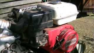 Honda F501 Rotavator Cold Start amp Rotavating [upl. by Refenej609]