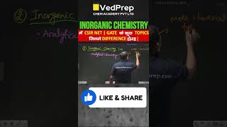 📚🎓📚 Inorganic Chemistry Topics Difference VedPrepChemAcademy chemistryexam csirnet gate [upl. by Akired]