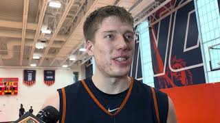 Northwestern pregame Illini forward Ben Humrichous [upl. by Stouffer]