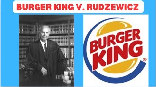 Civ Pro 101 Burger King v Rudzewicz [upl. by Rehpotsirc]