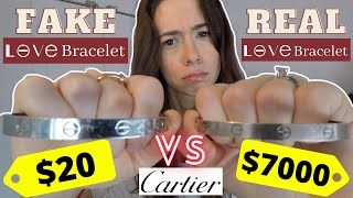 Cartier LOVE Bracelet Comparison REAL vs FAKE  Authentic vs Replica LOVE  Is it worth it [upl. by Vilhelmina]