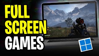 How to Full Screen Games in Windows 11  10  2024 EASY SOLUTION [upl. by Keyte706]