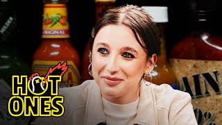 Emma Chamberlain Goes for the Glory While Eating Spicy Wings  Hot Ones [upl. by Gratt]