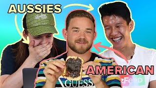 Aussies Watch Americans Try Aussie Snacks [upl. by Nylorak]