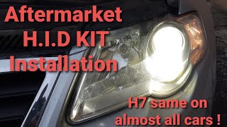 Aftermarket H7 HID Xenon KIT Installation [upl. by Reede]