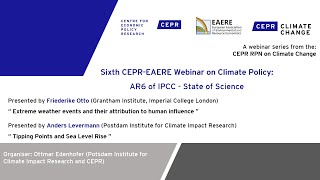 Sixth CEPREAERE Webinar on Climate Policy AR6 of IPCC  State of Science [upl. by Ohnuj65]