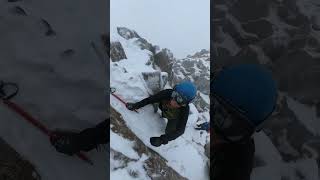 Tryfan North TowerRidge in Winter Conditions ❄️ climbing mountains rockclimbing mountaneering [upl. by Ogirdor892]