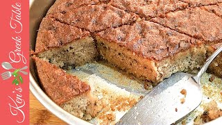 How To Make Karidopita  Greek Walnut Cake With Syrup [upl. by Enrak]