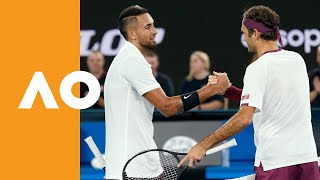 Roger Federer and Nick Kyrgios raise 35000 for Bushfire Relief  Australian Open 2020 [upl. by Annaihr]