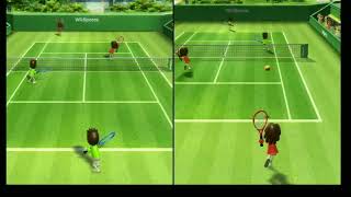 Wii Sports Tennis  2 players Sydo vs Trulans [upl. by Tillie9]