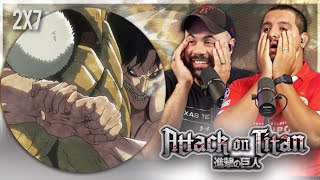 Our First Anime  Attack On Titan 2x7 quotClose Combatquot Reaction  SUBBED [upl. by Nojad]