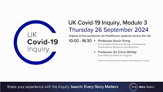 UK Covid 19 Inquiry  Module 3 Hearing  26 September 2024 AM [upl. by Atilemrac]