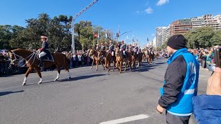 El Regimiento de Granaderos a Caballo en el desfile militar del 9 de Julio de 2024 [upl. by Wheeler434]