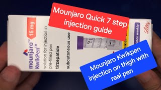 How to take Mounjaro Kwikpen Quick 2 min guide with clear 7 steps of injection [upl. by Nnylrats]