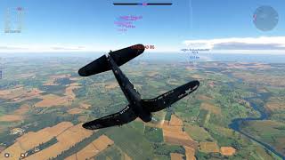 【War Thunder】F4U4B vs Fw190D13【Lovely maneuvers】 [upl. by Sirtaeb]