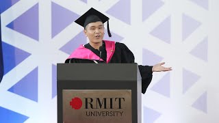 RMIT ViceChancellors Award graduate Pham Quang Vinhs keynote speech  2023 Graduation Ceremonies [upl. by Winfrid]