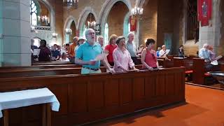 Organist Joshua Staffords July 4 Sing Along [upl. by Nial572]