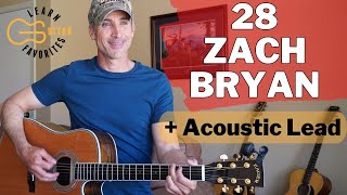 28 by Zach Bryan  Guitar Tutorial [upl. by Elletnuahs]