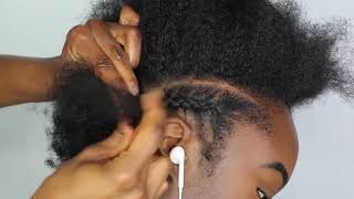 How to Braid Straight back braids for beginners tutorial Cornrows braids [upl. by Lynnworth]