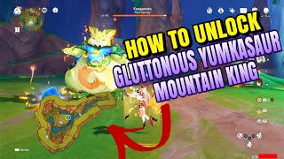 Gluttonous Yumkasaur Mountain King Location  Genshin Impact [upl. by Landmeier147]