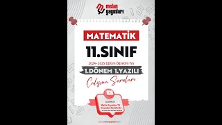 11SINIF MATEMATİK YAZILI ÇALIŞMA SORULARI [upl. by Etneciv]