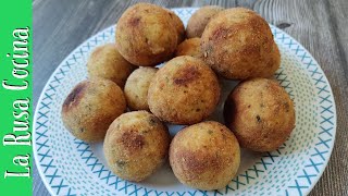 Como hacer CROQUETAS de ARROZ con queso Bolitas de Arroz [upl. by Eustis]