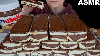 ASMR Nutella Ice Cream Sandwiches Dessert MukbangEating Sounds [upl. by Sonstrom146]