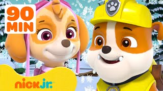 PAW Patrol Winter amp Snow Adventures w Rubble amp Skye ☃️ 90 Minutes  Nick Jr [upl. by Fabiola397]