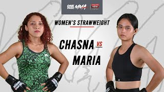 CHASNA ATIKA VS MARIA TARANDE  FULL FIGHT ONE PRIDE MMA 76 KING SIZE NEW 1 JAKARTA [upl. by Ahsieym]