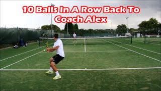 Tennis Drills  Baseline Consistency Drill [upl. by Akaya]