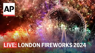 London fireworks 2024 Watch the UK ring in the New Year [upl. by Limbert217]