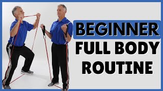 10 Minute Beginner Large Loop Resistance Band Workout At Home Full Body Routine [upl. by Seroka]