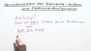 Periodensystem der Elemente und Elektronenkonfiguration  Chemie [upl. by Luamaj]