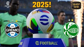 GRÊMIO X JUVENTUDE  BRASILEIRÃO 2024 eFootball 2025 [upl. by Jonme]