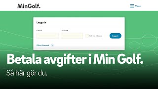 Så betalar du avgifter i Min Golf [upl. by Yared883]